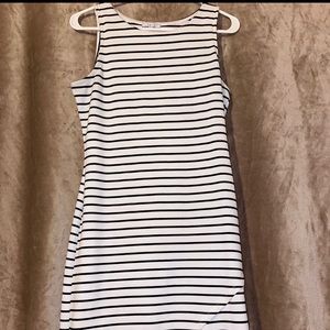 Black and white stripped dress